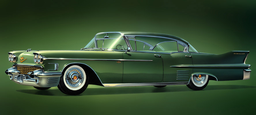 Plan59 :: Classic Car Art :: Vintage Ads :: 1958 Cadillac